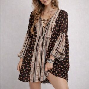 Free People Rain or Shine Mini Dress